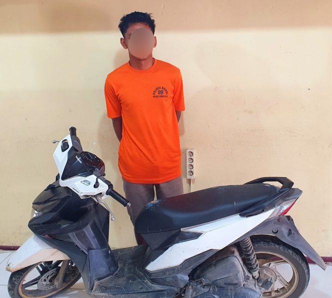 
 Tersangka Kasus Pencurian Honda Beat Diamankan Personil Polsek Ujungbatu