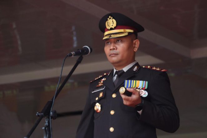 
 Polres Kuansing Peringati Hari Bhayangkara ke-78 di Lapangan Limuno Teluk Kuantan 