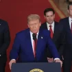 Presiden Donald Trump berpidato dari Gedung Putih, Sabtu (21/6/2025), setelah militer Amerika Serikat menyerang tiga situs program nuklir Iran, yang menandai secara langsung dukungan terhadap Israel. (Dok. Carlos Barria/Pool via AP)